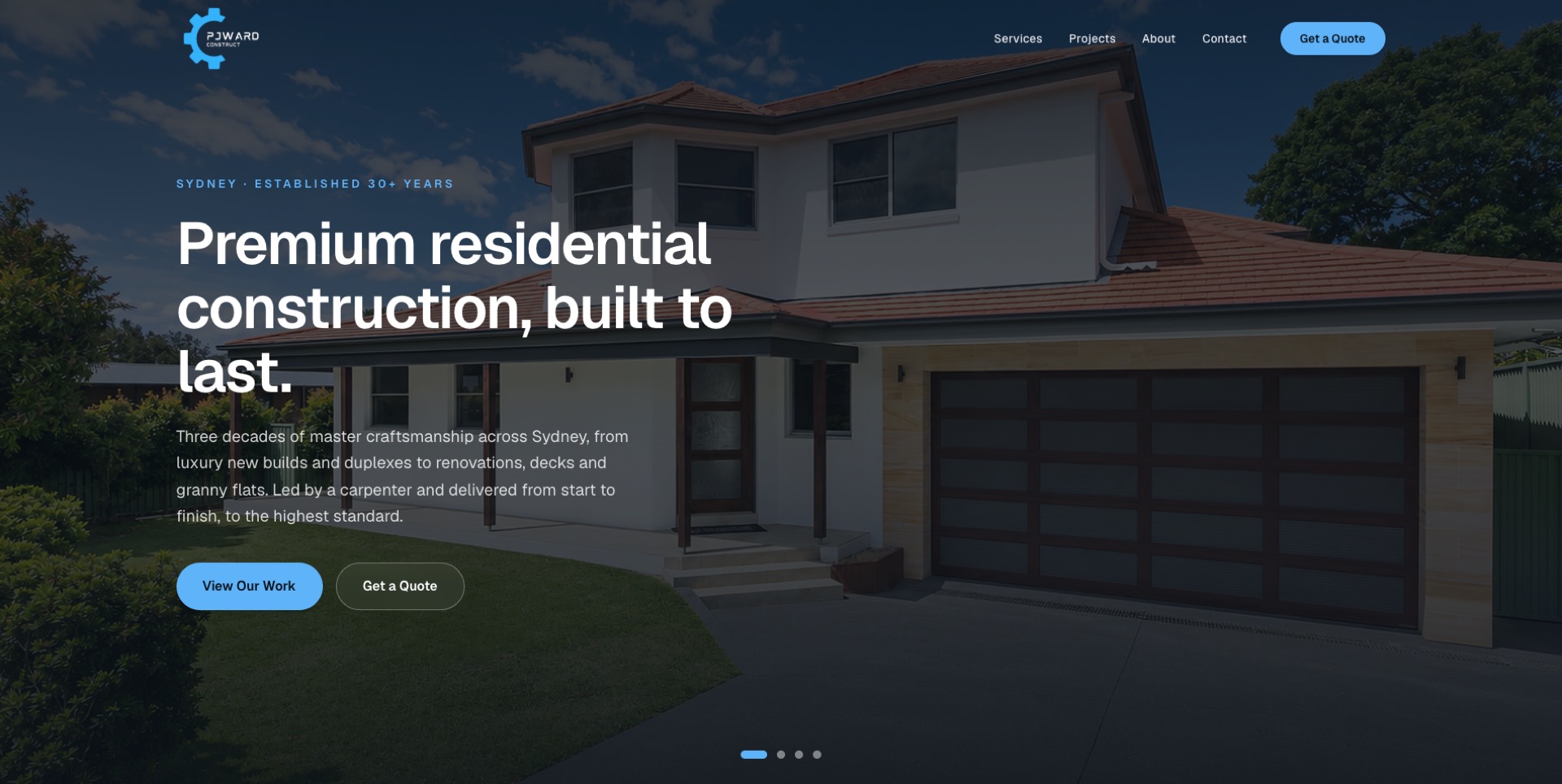 PJ Ward Construct website